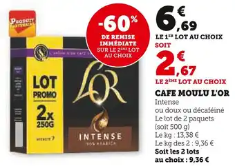 U Express L'OR CAFÉ MOULU offre