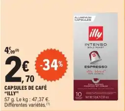 E.Leclerc CAPSULES DE CAFÉ “ILLY” offre