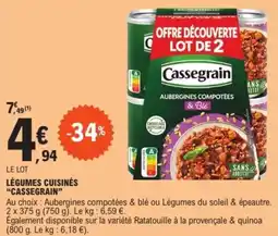 E.Leclerc LÉGUMES CUISINES “CASSEGRAIN” offre