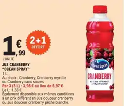E.Leclerc JUS CRANBERRY "OCEAN SPRAY" offre