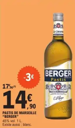 E.Leclerc PASTIS DE MARSEILLE “BERGER” offre