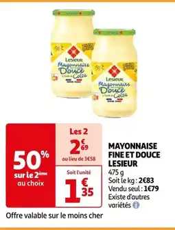Auchan MAYONNAISE FINE ET DOUCE LESIEUR offre
