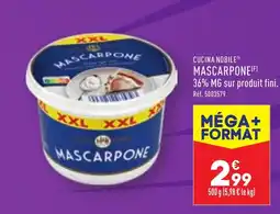 ALDI CUCINA NOBILE® MASCARPONE(F) 36% MG sur produit fini. offre