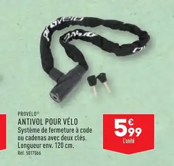 ALDI ANTIVOL POUR VÉLO offre