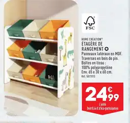 ALDI ÉTAGÈRE DE RANGEMENT offre