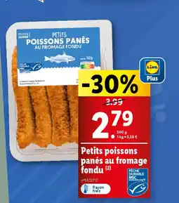 Lidl Petits poissons panés au fromage fondu (2) offre