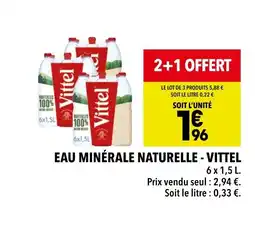 Supeco EAU MINÉRALE NATURELLE - VITTEL offre