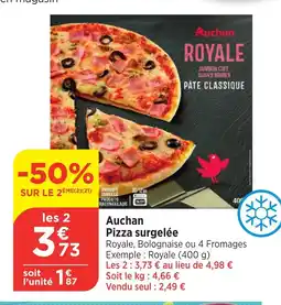 Auchan Pizza surgelée