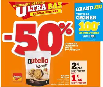 Super U NUTELLA BISCUITS offre