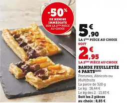 Super U BANDE FEUILLETÉE 4 PARTS offre