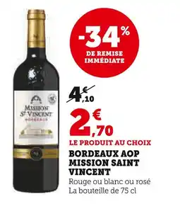 U Express BORDEAUX AOP MISSION SAINT VINCENT offre