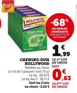 Super U HOLLYWOOD CHEWING-GUM offre