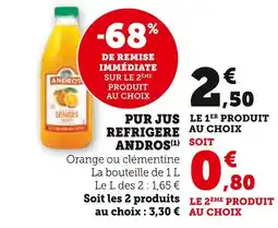 Super U ANDROS PUR JUS REFRIGERE offre