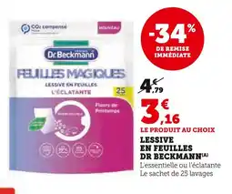 Super U DR BECKMANN LESSIVE EN FEUILLES offre