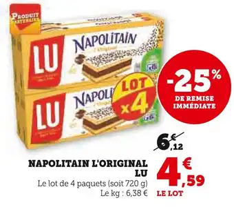 Super U LU NAPOLITAIN L'ORIGINAL offre