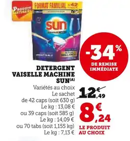 Super U SUN DETERGENT VAISELLE MACHINE(A) offre