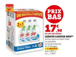 Super U SKIP LESSIVE LIQUIDE(A) offre