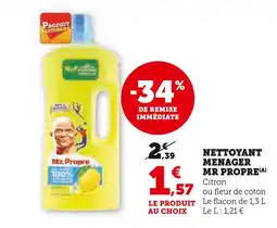 Super U MR PROPRE NETTOYANT MENAGER offre