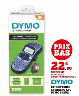 Super U DYMO ETIQUETEUSE LETRATAG ABC BLEUE offre
