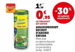 Super U KNORR ASSAISONNEMENT SECRET D'AROME offre