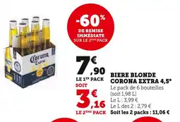 Super U CORONA EXTRA BIERE BLONDE 4,5° offre