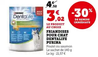 Super U PURINA FRIANDISES POUR CHAT DENTALIFE offre