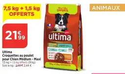 Bi1 Ultima Croquettes au poulet pour Chien Médium - Maxi offre