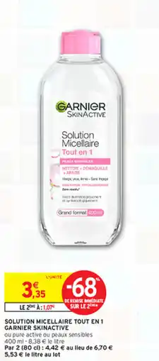Intermarché Solution micellaire tout en 1 GARNIER SKINACTIVE offre