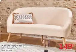 Gifi Canapé Joseph bouclette offre