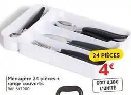 Gifi Ménagère 24 pièces + range couverts offre