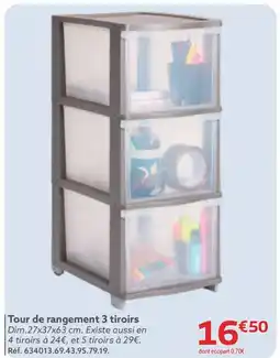 Gifi Tour de rangement 3 tiroirs offre