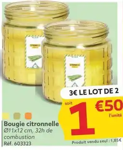 Gifi Bougie citronnelle offre