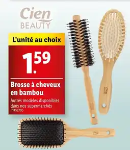 Lidl Brosse à cheveux en bambou offre