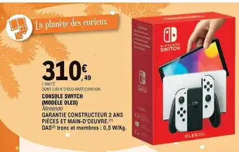 E.Leclerc Console Switch (modèle Oled) Nintendo offre