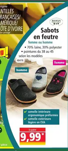 Norma Sabots en feutre offre