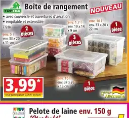 Norma TOPTEX Boîte de rangement offre