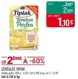 Match TIPIAK CÉRÉALES offre