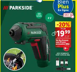 Lidl PARKSIDE Set de visseuse sans fil avec accessoires BBQ offre