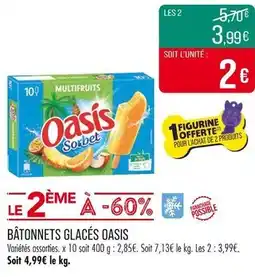 Match OASIS BÂTONNETS GLACÉS offre