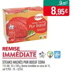 Match CORA STEAKS HACHÉS PUR BOEUF offre