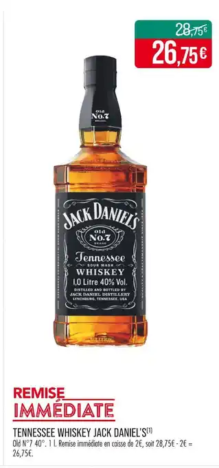 Match JACK DANIEL’S TENNESSEE WHISKEY offre