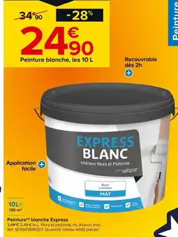 Castorama PALSPAR Peinture blanche Express offre