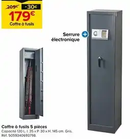 Castorama Coffre à fusils 5 pièces offre