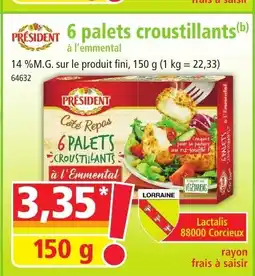 Norma PRÉSIDENT 6 palets croustillants offre