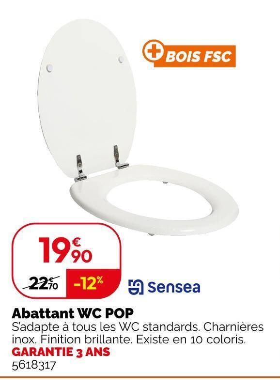 Abattant wc sensea hotsell