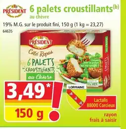 Norma PRÉSIDENT 6 palets croustillants offre