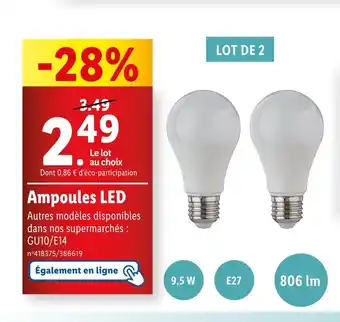 Lidl LIVARNO home Ampoules LED offre