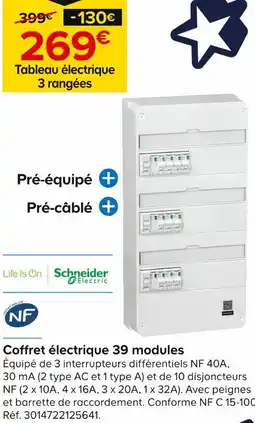 SCHNEIDER ELECTRIC Coffret électrique 39 modules