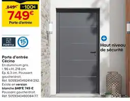 Castorama FORTIA Porte d'entrée Cécina offre