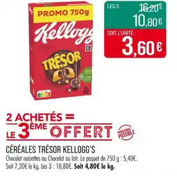Match KELLOGG’S CÉRÉALES TRÉSOR offre
